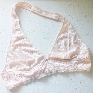 Bralette Halter Pink Lace
